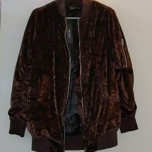 akira velvet bomber jacket NWT